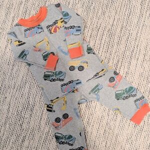 Hanna Andersson Gray & Orange Truck Pajamas